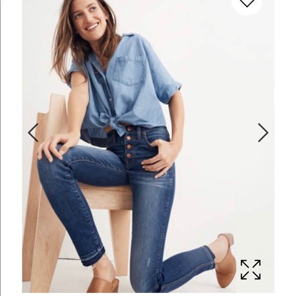 Madewell Denim - Madewell 10” highrise skinny jeans w/ drop hem